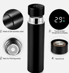 Smart Insulated Stainless Steel Double Walled Cup Mug Thermos Bottle LED Display - Picture 1 of 11
