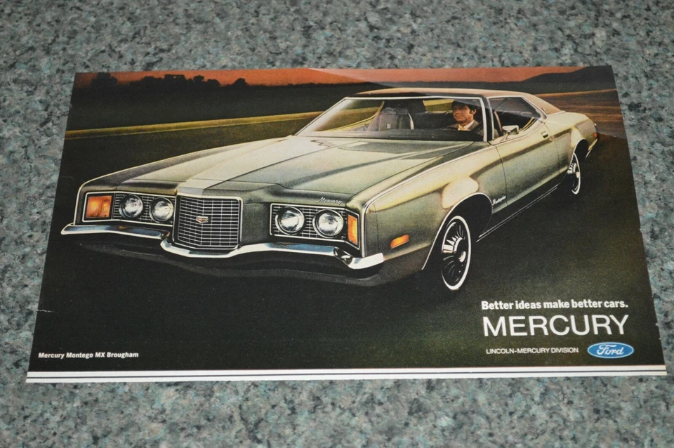 1972 MERCURY MONTEGO MX BROUGHAM ORIGINAL ADVERTISEMENT PRINT AD 72 - Image 1 of 1