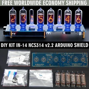 DIY KIT IN-14 Arduino Shield NCS314 Nixie Clock [WITH OPTIONS] FREE SHIPPING - Picture 1 of 12