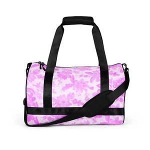 Pale Purple Floral All-over print gym bag - Picture 1 of 6