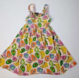 Andy & Evan Girls Sleeveless Backless Fruit Patter Fit Flare Midi Dress Size 6X - Picture 1 of 5