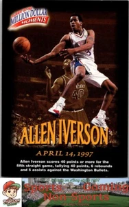 1997-98 Fleer #13 Allen Iverson Million Dollar Moments 006461 - Imagen 1 de 2