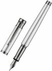 Waldmann Pens Unisex Tango Squares Stainless Steel Nib Fountain Pen - All Silver