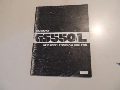 Service manual addendum SUZUKI GS 550 D E L 1980  Werkstatthandbuch Ergänzung - Bild 1 von 4