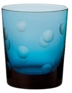 WATERFORD MARQUIS POLKA DOT Azul DOBLE VIDRIO ANTIGUO NUEVO - Imagen 1 de 1