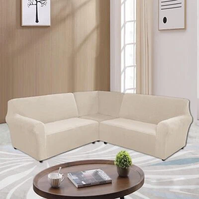 5 Seat L-Shaped Sectional Couch Slipcovers 3 Piece Corner Sofa Covers Multicolor - Image 1 of 3