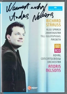 DVD Andris NELSONS Signiert R. STRAUSS Also sprach Zarathustra Till Eulenspiegel - Foto 1 di 1