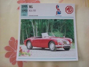 CARTE FICHE AUTO MG MGA 1500 - Picture 1 of 1