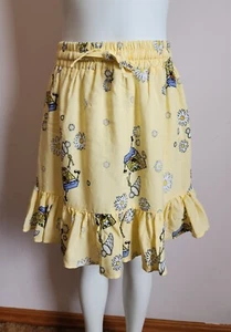 Nickelodeon SpongeBob SquarePants Girls Yellow Printed Skirt Size 10 New - Picture 1 of 4