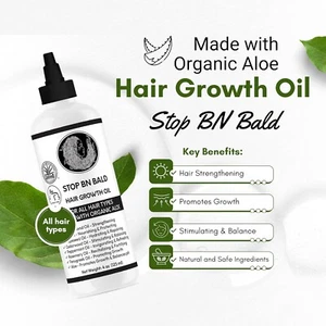 STOP BN BALD - Hair Growth Oil for All Hair Types 100% Natural - Picture 1 of 3