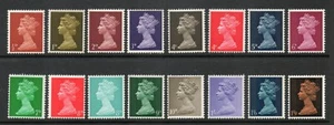 GB QE2 1967 Machins Basic Stamps Set (16) Unmounted Mint MNH sg 723 - 744 - Picture 1 of 1