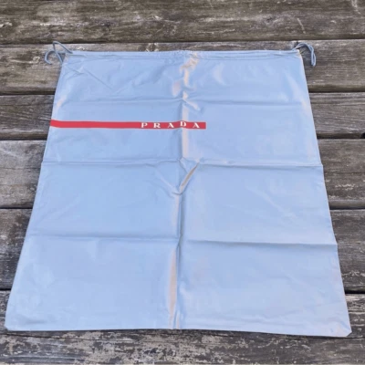 Prada Large Silver/Gray Waterproof Pouch/Bag/Dust Bag. Excellent Condition! - Image 1 of 4
