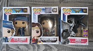 Funko Pop! Heroes Etta Candy 228 - Wonder Woman 206 - Ares 197 - DC Vaults NEU - Bild 1 von 9