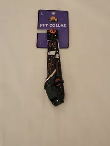 Cuello de truco o trato para mascotas de Halloween talla 10,5""-17"" calabazas y fantasmas ¡nuevo con etiquetas! - Imagen 1 de 6
