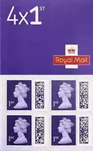 8 X 1st CLASS BARCODED ROYAL MAIL STAMPS, GENUINE + FREE WALLET - Picture 1 of 2