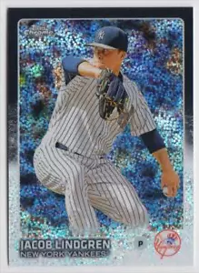2015 Topps Chrome Update Black Refractor #US119 Jacob Lindgren 50/99 Yankees - Picture 1 of 2
