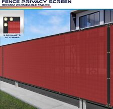 Red 180Gsm Privacy Fence Screen Garden Yard Windscreen Mesh Shade Cover 1' Tall