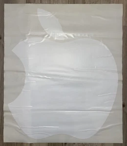 Riesen Apple Aufkleber Sticker matt weiss 55 cm hoch x 47 cm breit innen - Bild 1 von 1