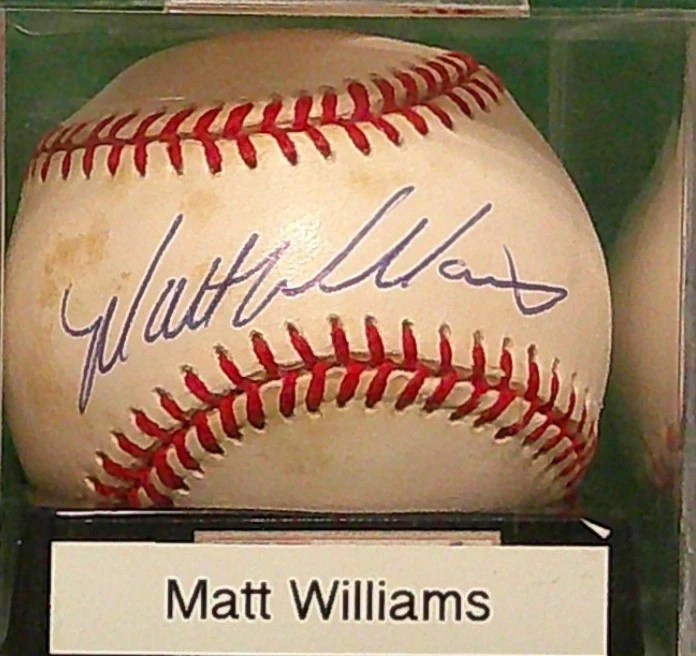 Gigantes de béisbol firmados por Matt Williams Diamondbacks Nacionales WSC MOY Foto 1 de 1