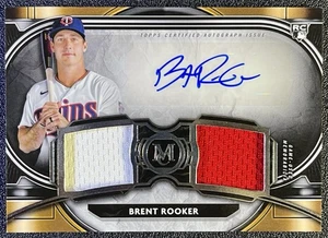 2021 Topps Museum Collection Brent Rooker RC #SPDRA-BR Auto Dual Relic /349 - Bild 1 von 2