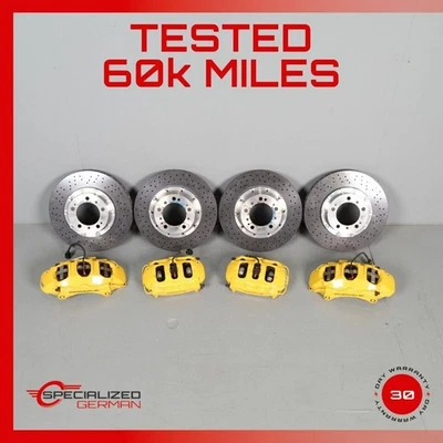 2012-2016 Porsche 991 911 C4S PCCB Ceramic Front & Rear Brake Caliper Rotor Set  Foto 1 de 4