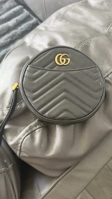 Gucci Marmount Round Clutch Black Leather - Image 1 of 4