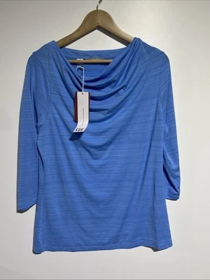 CUTTER & BUCK Damas CB DryTec Talla Grande Azul Manga Tres Cuartos LCK02503 Foto 1 de 4