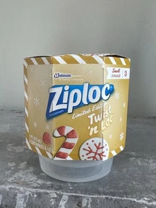 Ziploc Twist' n Loc Limitierte Auflage -- Drei kleine (16 Unzen) Behälter mit 3 roten Deckeln - Bild 1 von 3