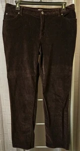 J.Jill Pants Womens Size 16 Purple Corduroy Slim Leg Mid Rise 31" Inseam - Picture 1 of 10