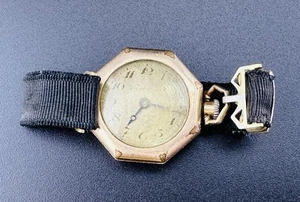 Antique 8 Sided 1900s VanBuren Pocket Watch 15J A Grade Elgin 10K GF *As-Is* Z1 - Picture 1 of 9