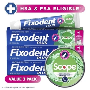 Fixodent Plus Zielfernrohr Prothesenkleber, Präzisionshalt, 2 Unzen, 3er-Pack - Bild 1 von 1