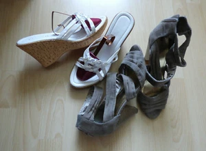 CHORUZ Pantoletten, Sabot DAZU Sandalette H&M Gr. 41 Weiß u. Beige top - Bild 1 von 12