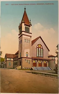 Berkeley Kalifornien Die erste presbyterianische Kirche antike Postkarte - Bild 1 von 2