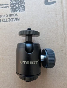 UTEBIT Mini Cabeza de Trípode Cabeza de Bola con Adaptador de Zapata Caliente 1/4 Bola Giratoria 360° - Imagen 1 de 2