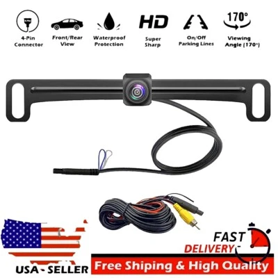 Backup Camera Rear Front View View License Plate Mount for ALPINE Car Radio - Image 1 of 4