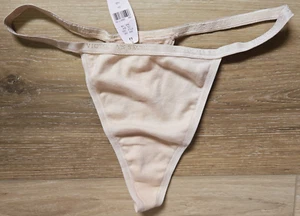 NWT Vintage Victoria's Secret 100% Cotton Thin Signature Waist V-String Panty L - Picture 1 of 3