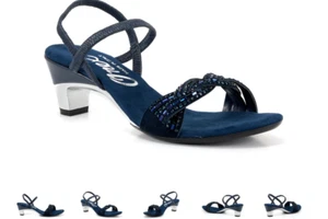 Onex Rhythm Navy Low Heel Strappy Sandal Women's US sizes 5-11/NEW!!! - Picture 1 of 1