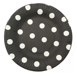 Party Plates Dot 9" Round Birthday Party Events Catering 10pc - Picture 1 of 10