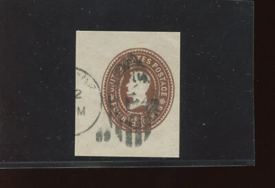 Scott  U373 Lincoln RARE Used Cut Square (Stock U373-1) - Image 1 of 2