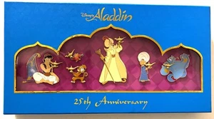 Juego de prendedores WDI Disney 25 aniversario Aladdin Genie Jafar Jumbo en caja LE 200 2017 - Imagen 1 de 1