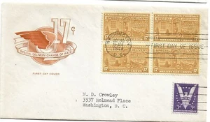 1944 FDC, 17 Cent SPECIAL DELIVERY, BLK - Picture 1 of 2