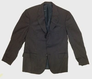 $4650 Kiton US 42/EU 52 Men's Blue Wool Stripe 3 Button Suit Coat Blazer Jacket - Picture 1 of 2