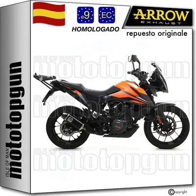 ARROW TUBO ESCAPE HOMOLOGADO INDY-RACE NEGRO C KTM 390 ADVENTURE 2020 20 2021 21 - Imagen 1 de 4