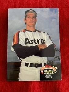 Rick Parker Outfielder Houston Astros 1992 Topps Stadium Club - Bild 1 von 2