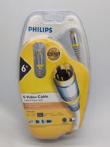 New Phillips S-Video Cable M62791 24K Gold Plated Connectors 6 Foot Long NIP - Picture 1 of 4