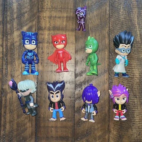 PJ Masks Figures Lot Of 10 Luna Girl, Gekko, Romeo, Ninjalino GEORGE WOLFY KIDS Cover