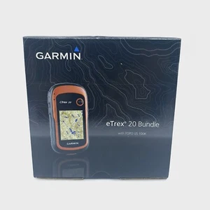 Garmin eTrex 20 2.2 Inch GPS Handheld Bundle With Topo US 100K Card - Picture 1 of 10