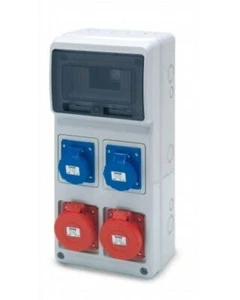 Famatel Outdoor Enclosure c/w 2x16A 3P 240V 2x32A 5P 415V Sockets - 6512-UK - Picture 1 of 2