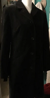 GALERÍA Chaqueta Blazer Larga Terciopelo Negro Talla S Botones Borde Satinado Foto 1 de 4