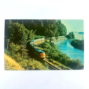 Postcard Railroad Train Canadian National Britsh Columbia Fraser River 1960s - Picture 1 of 2